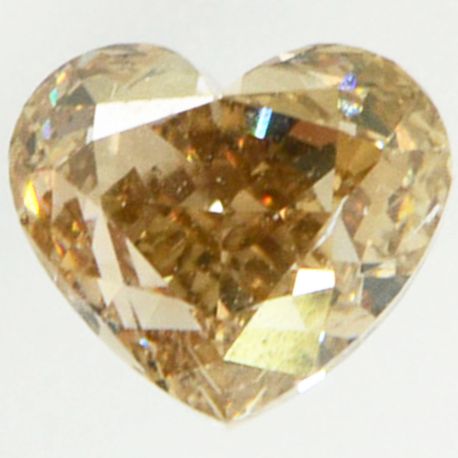 Heart Diamond Fancy Brown Color 0.97 Carat VS2