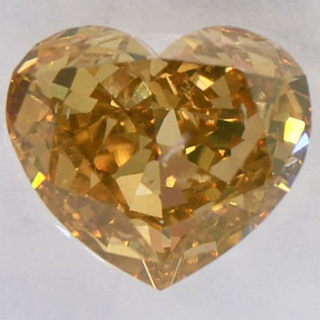 Heart Diamond Natural Fancy Yellowish Brown 1.01 Carat SI2 IGI Certificate