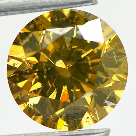 Round Diamond Fancy Orangy Brown Color SI1 1.70 Carat