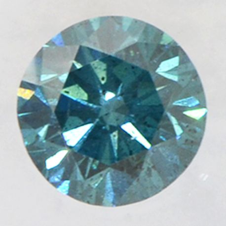Round Cut Diamond Fancy Blue 0.31 Carat I1 IGI Certificate