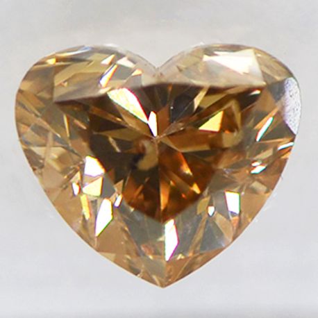 Heart Shape Natural Diamond Fancy Brown 1.01 Carat I1 IGI Certificate