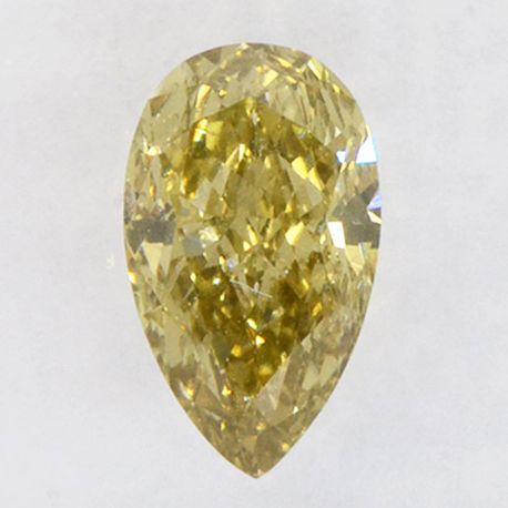 Pear Shape Diamond Fancy Yellow Brown 0.65 Carat SI1 IGI Certificate