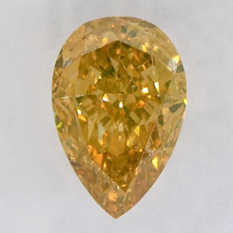 Pear Shape Diamond Fancy Yellowish Brown 0.64 Carat SI1 IGI Certificate