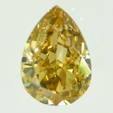 Pear Shape Diamond Fancy Brown Yellow Color 1.02 Carat Polished SI1 GIA Certificate