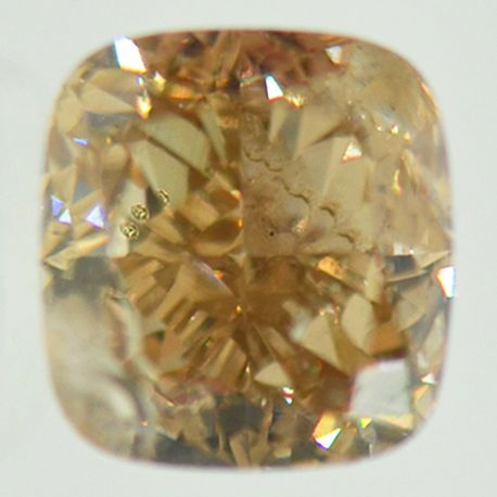 Cushion Shape Diamond Fancy Champagne Loose SI2 Certified Enhanced 1.03 Carat