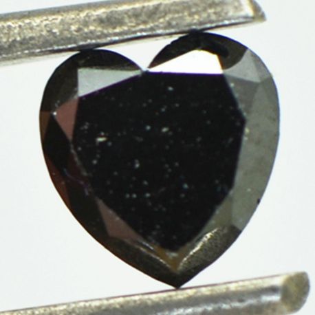 Heart Diamond Fancy Black Color 0.43 Carat