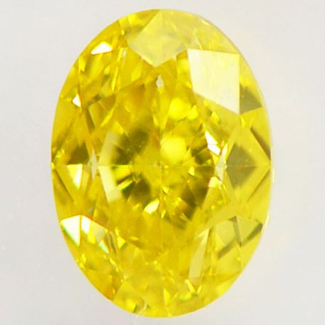 Oval Cut Diamond Fancy Yellow Color IGI Certified VVS2 0.51 Carat