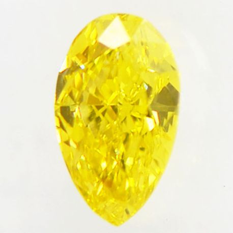 Pear Shape Diamond Fancy Yellow Color IGI Certificate 0.50 Carat VS2