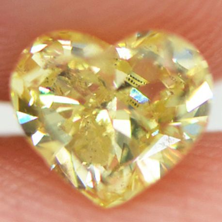 Loose Yellow Heart Diamond 0.70 Carat SI1