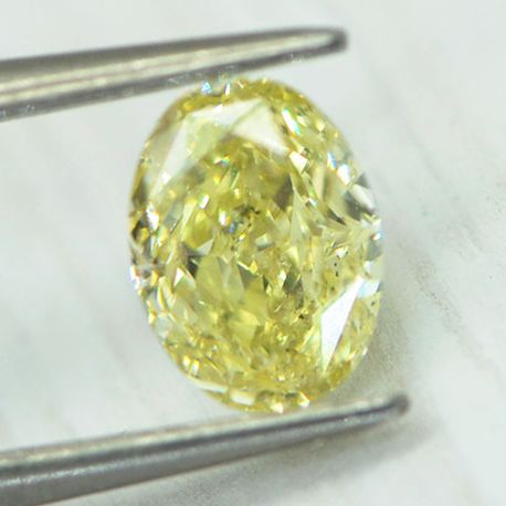 Loose Fancy Yellow Oval Diamond 1.01 Carat SI1