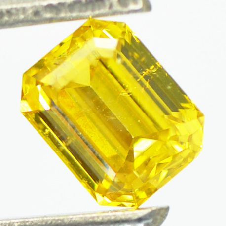 Loose Emerald Diamond Fancy Yellow 1.03 Carat VS2