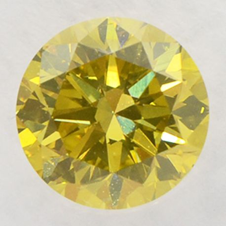 Round Cut Diamond Fancy Yellow Color 1.03 Carat SI1 IGI Certificate