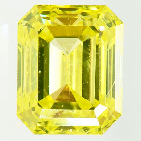Emerald Shape Diamond Fancy Yellow Color 1.01 Carat VS1 Certified