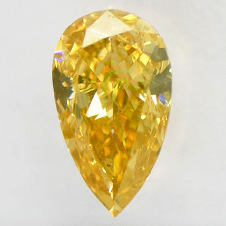 Pear Shape Diamond Brown-Yellow Color 0.58 Carat SI1 IGI Certificate
