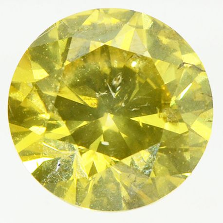 Round Cut Diamond Fancy Yellow 2.03 Carat SI1
