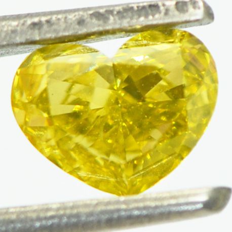 Heart Diamond Yellow Color 0.70 Carat VS2