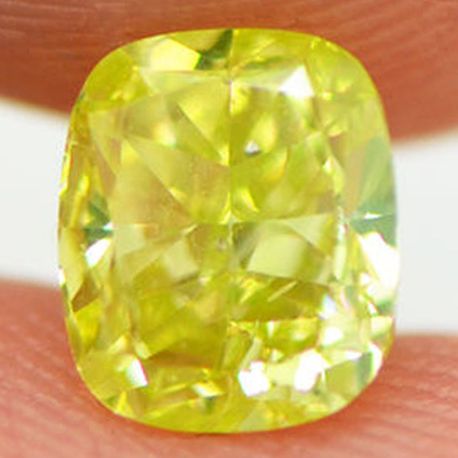 Loose Fancy Yellow Cushion Diamond 1.01 Carat SI1