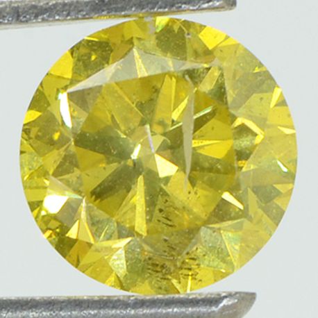 Round Cut Diamond Fancy Yellow SI2 1.51 Carat