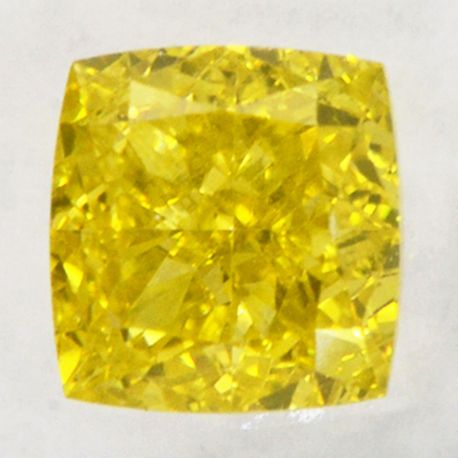 Cushion Diamond Fancy Yellow Color 0.59 Carat VVS2 IGI Certificate