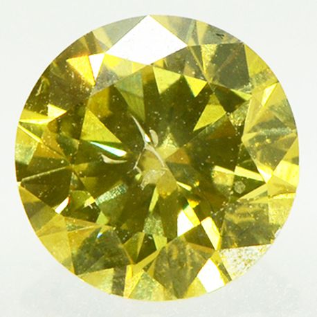 Round Cut Diamond Fancy Yellow 1.01 Carat SI1