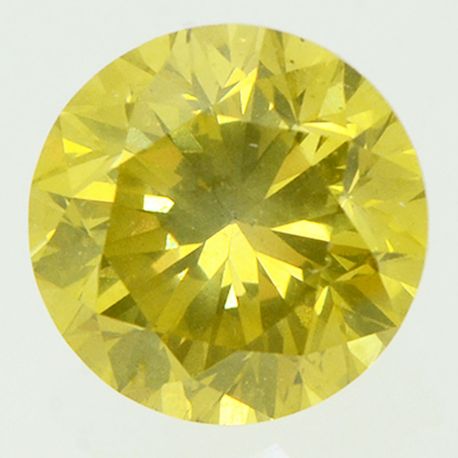 Round Cut Diamond Fancy Yellow Color VS2 1.84 Carat