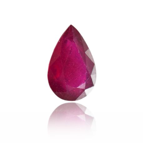 Loose Red Pear Ruby Gemstone 2.96 Carat