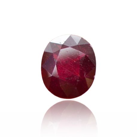 8.28 Carat Oval Shaped Red Ruby Gemstone