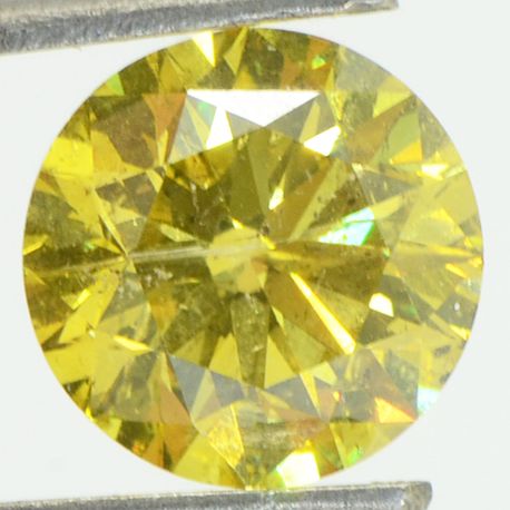 Fancy Yellow Round Cut Diamond 2.55 Carat SI2