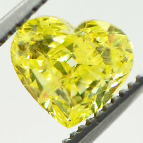 Heart Diamond Fancy Yellow Color 1.70 Carat SI1