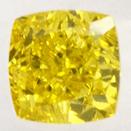 Cushion Cut Diamond Fancy Yellow 0.56 Carat VVS2 IGI Certificate