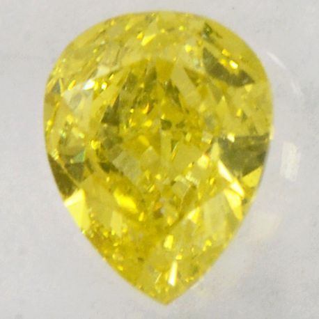 Pear Shape Diamond Fancy Yellow Loose 0.51 Carat VS2 IGI Certificate