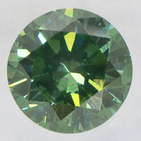 Round Shape Diamond Fancy Green 0.35 Carat SI2 IGI Certificate