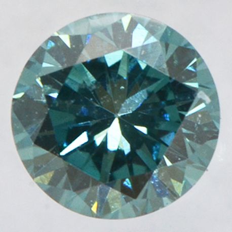 Round Cut Diamond Fancy Blue Color 0.31 Carat SI1 IGI Certificate