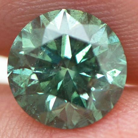 Loose Diamond Fancy Turquoise Color Round Shaped 1.54 Carat SI2