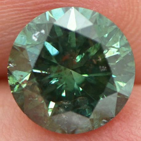 Round Diamond Green Color 2.70 Carat SI2