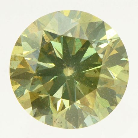Round Cut Diamond Fancy Green 2.01 Carat SI1
