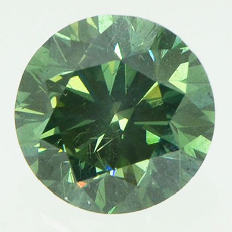 Round Cut Diamond Fancy Green 2.61 Carat VS2