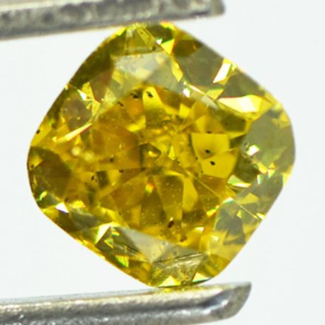 Cushion Cut Diamond Fancy Yellow VS2 1.03 Carat