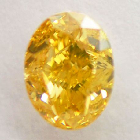Oval Cut Diamond Fancy Yellowish Brown 0.81 Carat SI2 IGI Certificate