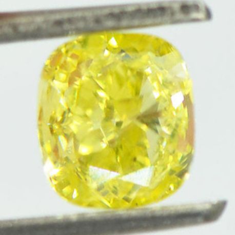 Yellow Cushion Cut Diamond 1.02 Carat VS1