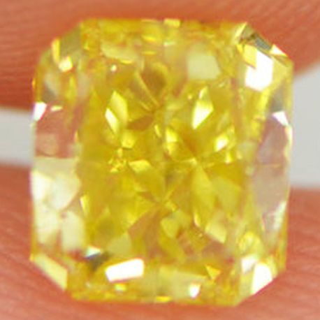 Loose Fancy Yellow Radiant Shaped Diamond 1.39 Carat VS2