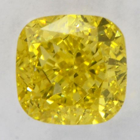 Cushion Diamond Fancy Yellow 0.66 Carat VVS2 IGI Certificate