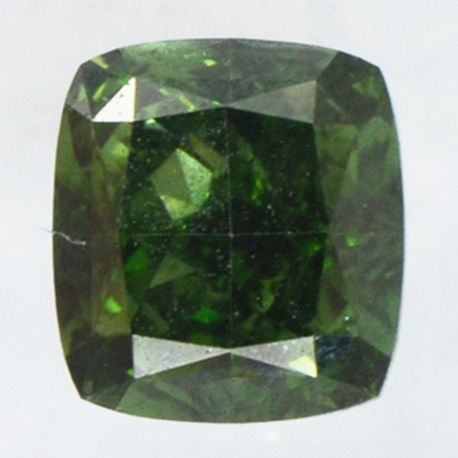 Cushion Diamond Fancy Green Color 0.56 Carat VS1 IGI Certificate