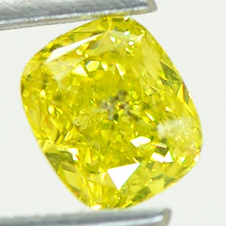 Cushion Cut Diamond Fancy Yellow Color 1.10 Carat SI2