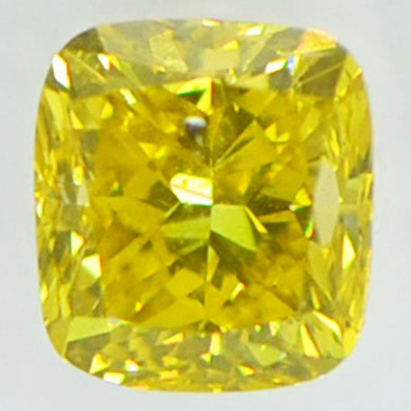 Fancy Yellow Cushion Diamond IGI Certified 0.70 Carat SI2