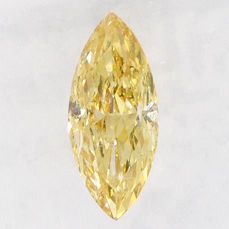 Marquise Cut Diamond Fancy Yellow Color 0.43 Carat SI2 IGI Certificate