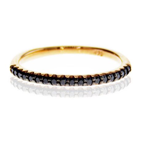 Black Diamond Wedding Band Ring Rose Gold 0.20 TCW