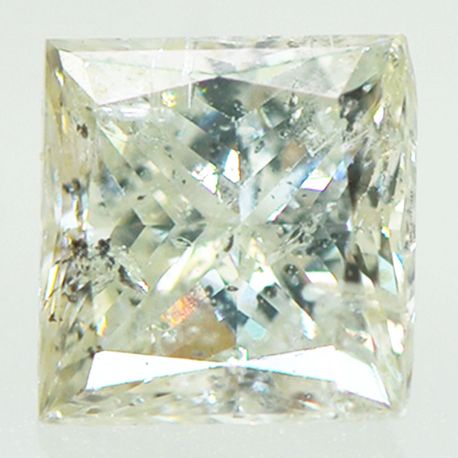 Princess Shaped Diamond 0.80 Carat H Color I1 Loose Natural Enhanced Certified