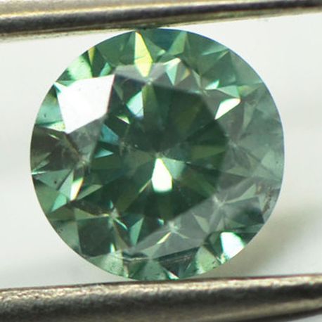 Loose Fancy Green Diamond Round Shape 0.61 ct SI1