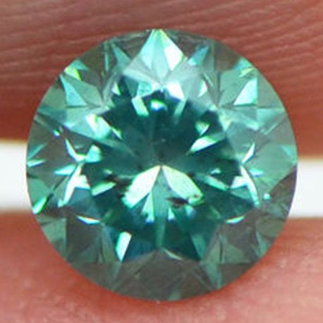 Loose Fancy Turquoise Round Diamond 0.70 Carat SI1